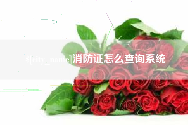 邓州消防证怎么查询系统
