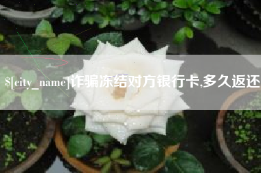 邓州诈骗冻结对方银行卡,多久返还