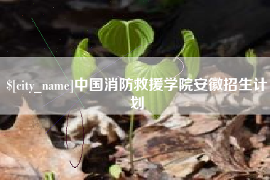 邓州中国消防救援学院安徽招生计划