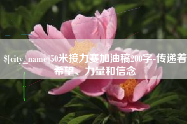 邓州50米接力赛加油稿200字-传递着希望、力量和信念