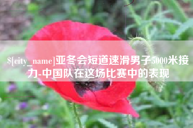 邓州亚冬会短道速滑男子5000米接力-中国队在这场比赛中的表现