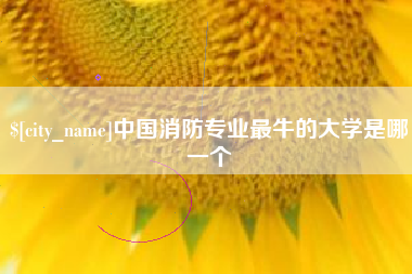 邓州中国消防专业最牛的大学是哪一个