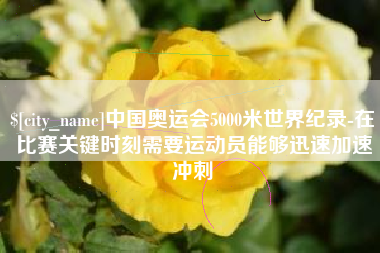 邓州中国奥运会5000米世界纪录-在比赛关键时刻需要运动员能够迅速加速冲刺