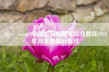 邓州中国消防救援学院分数线2023年河北录取分数线