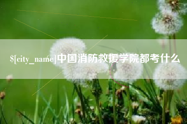 邓州中国消防救援学院都考什么