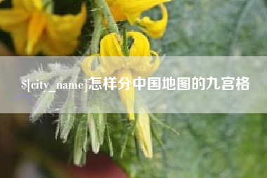 邓州怎样分中国地图的九宫格