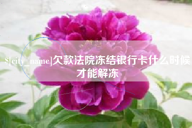 邓州欠款法院冻结银行卡什么时候才能解冻