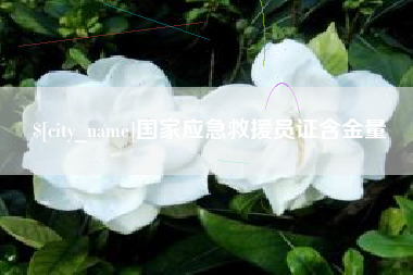 邓州国家应急救援员证含金量