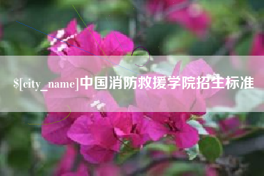邓州中国消防救援学院招生标准