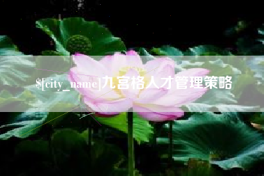 邓州九宫格人才管理策略