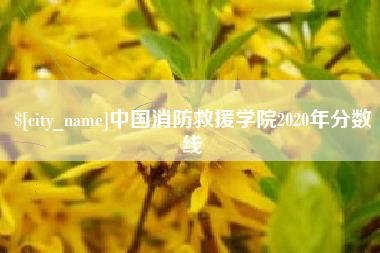 邓州中国消防救援学院2020年分数线