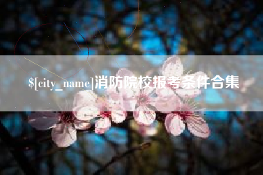 邓州消防院校报考条件合集
